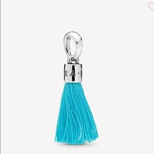 Turquoise tassel dangle charm